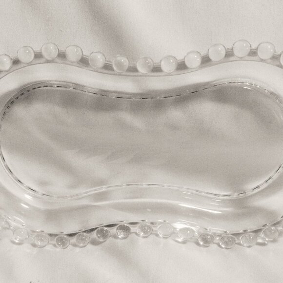 Vintage Imperial Candlewick Hughes Cornflower Etched Cream, Sugar and Tray J484 - Picture 3 of 9